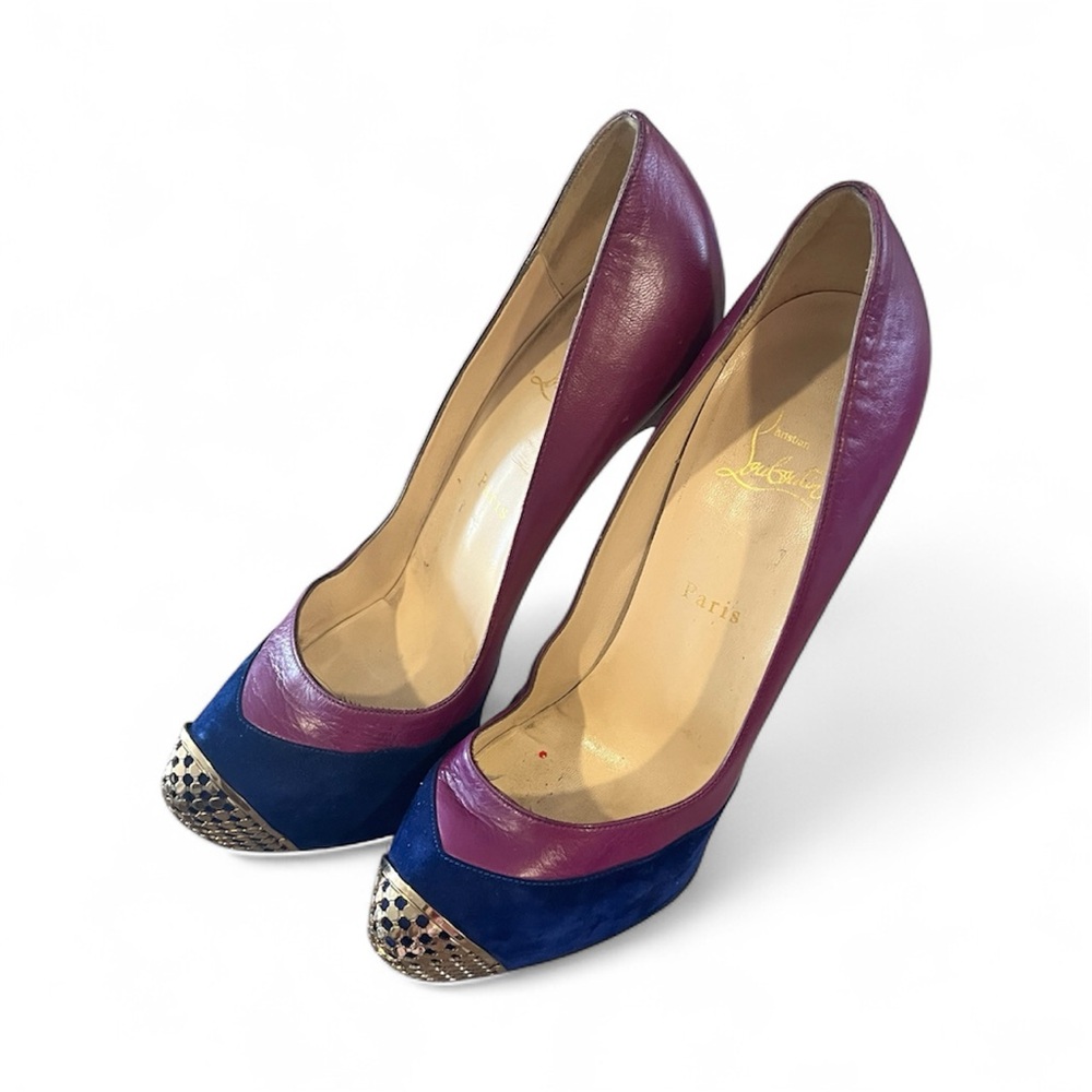 Christian Louboutin Purple and Blue Heels
